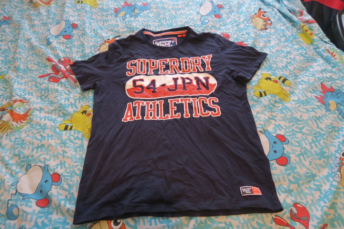 Superdry Track & Field T-Shirt 54 Japan Athletics Graphic Navy