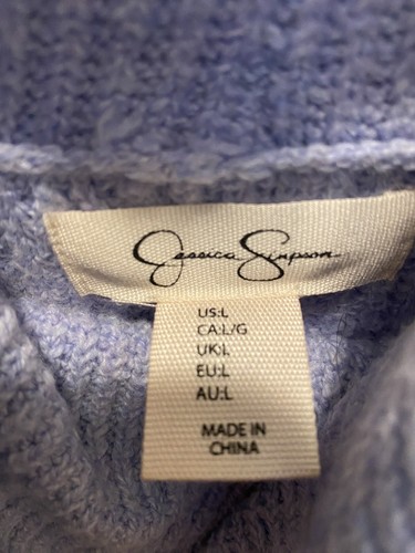 Jessica Simpson Women’s Sweater Top Size L Cowl Neckline Lavender - Picture 2 of 13