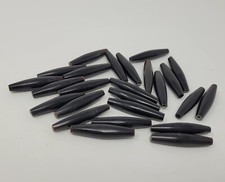 25 pcs Black Genuine Natural Bone Horn Hair Pipe Jewelry Beads 1-1/2" 38mm