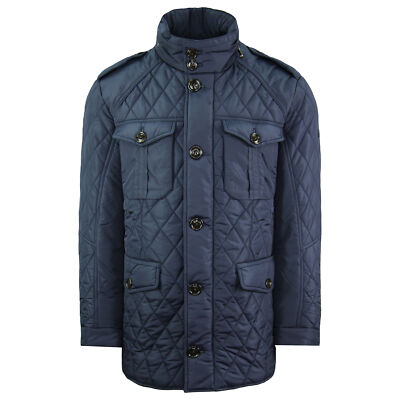 Hackett London Winter Holborn Mens Navy Coat UK