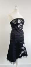 Debut Debenhams Skirt & Corset Size 12 Black Embroidered Sequins Lace Party Y2K