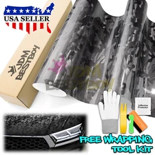 Gloss Camouflage Shadow Camo Dark Gray Car Vinyl Wrap Sticker Decal Film Sheet