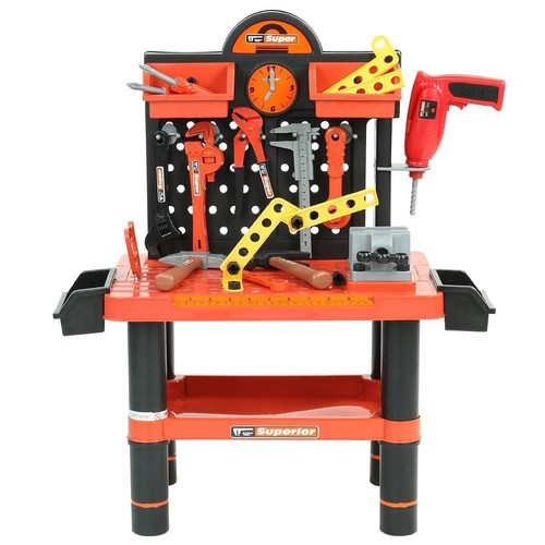 CREATIVE 52/54 TOOL BENCH PLAY SET WORK SHOP TOOLS KIT BOYS KIDS WORKBENCH TOY - Picture 3 of 11