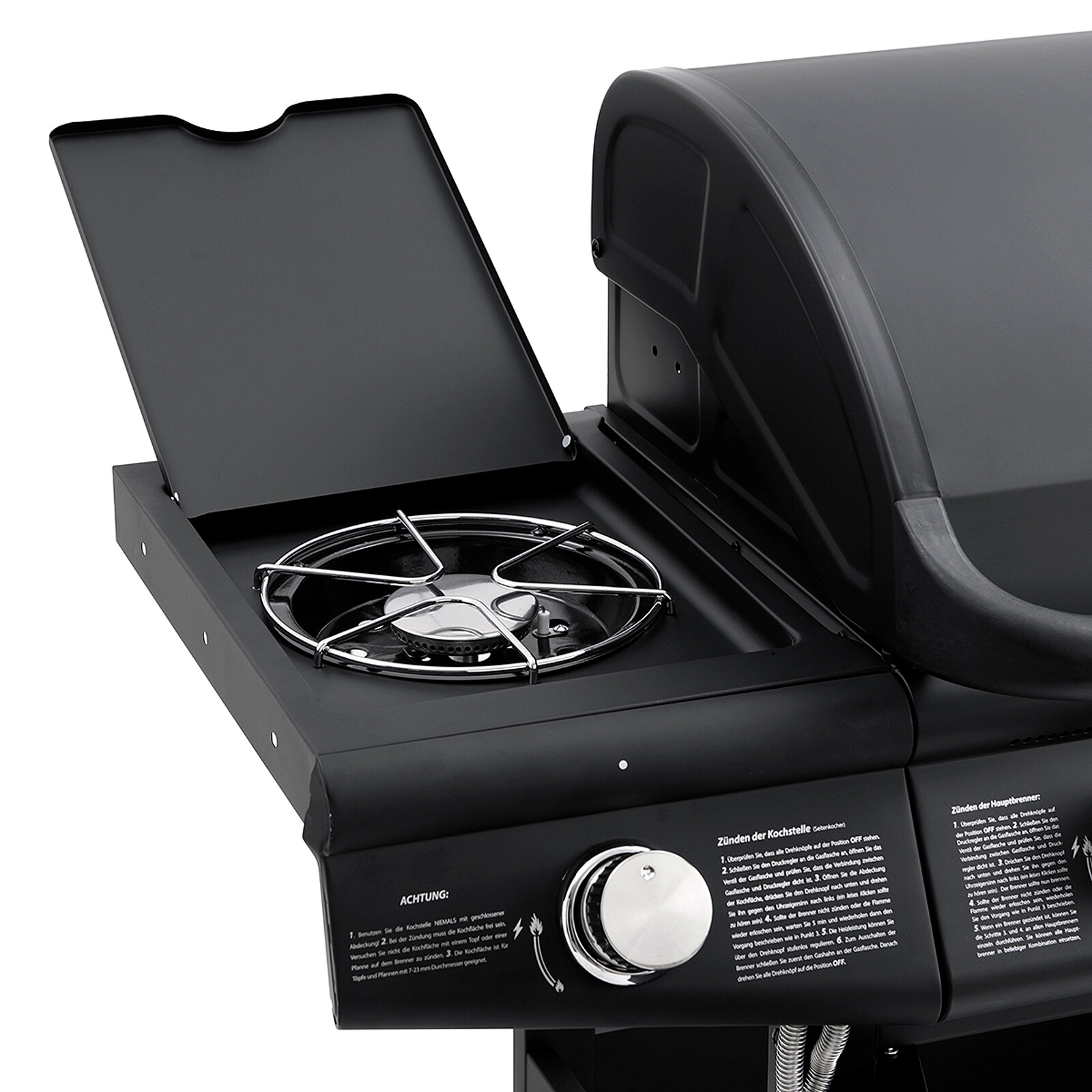 TAINO RED 4+1 Gasgrill BBQ Grillwagen Edelstahl Brenner Seitenkocher Thermometer