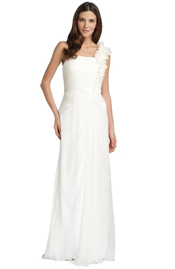 Gasa Del hombro a-Line vestidos de novia