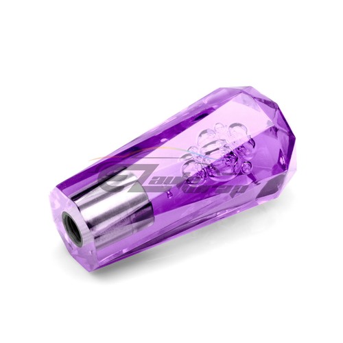 Shift Knob Stick Purple Crystal Transparent Bubble Manual Gear Shifter 10cm Long - 第 2/5 張圖片