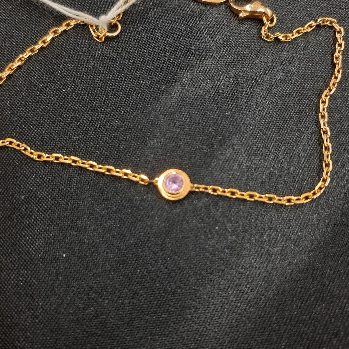 Cartier Diamants Legers Bracelet 18K Rose Gold Pink Sapphire with