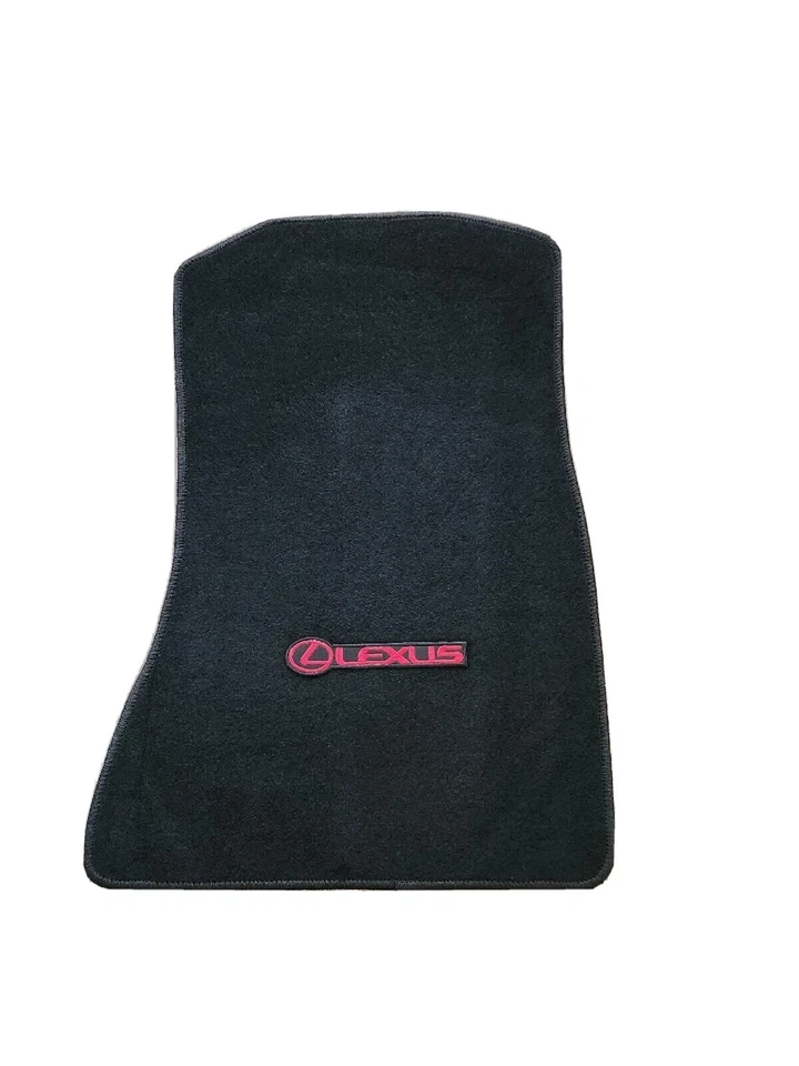 Alfombrillas negras Fit 06-12 Lexus IS350 IS250 con emblema rojo (solo 2 ruedas) Foto 3 de 4