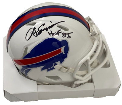 OJ Simpson Signed Buffalo Bills NFL Mini Helmet HOF 85 Inscription