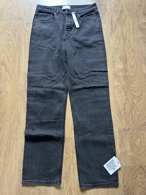 ASOS DESIGN Mens Black Straight LEG Jeans SIZE W30 L32