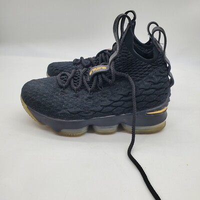 Nike LeBron 15 Metallic Gold 2017 Sz 4.5Y Basketball Shoes | eBay