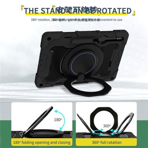 Tablet Armor Stand Hard Case Cover For Samsung Galaxy Tab S7 FE S8+ S9 Ultra - Picture 27 of 91