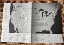 “Ski Areas of America” ca 1952 Ski Resorts Early Skiing History Maps Historical