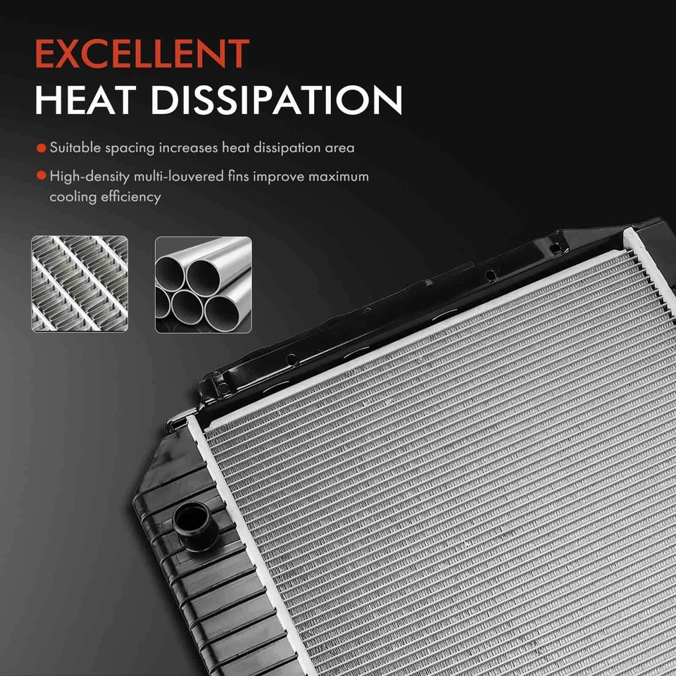 Radiador con enfriador de aceite de transmisión para Ford E-150 E-250 E-350 Econoline 92-96 Foto 4 de 4