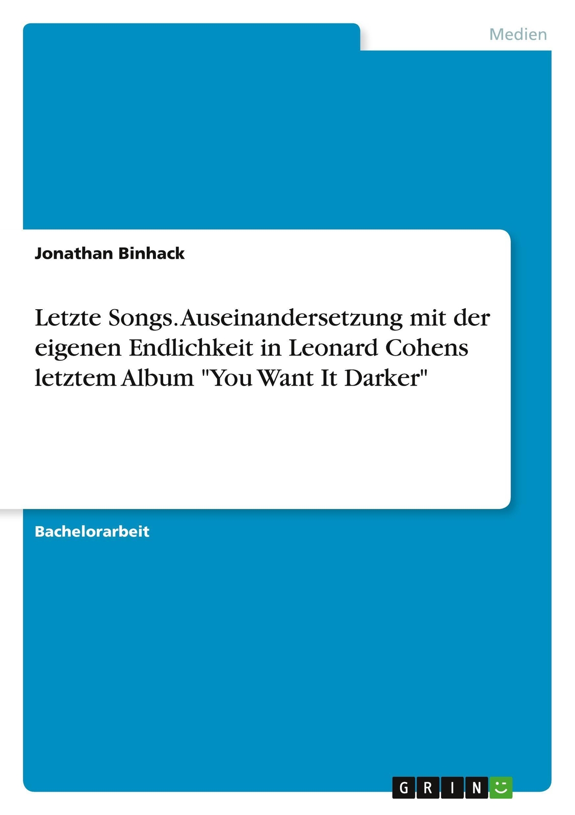 Thumbnail - Letzte Songs. Auseinandersetzung Mit Der Eigenen Endlichkeit In