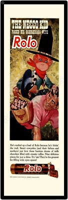 1961 Rollo Candy/Necco Marquee Style New Metal Sign: 6'' x 18'' Long - Ships Free