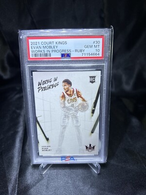 2021 Court Kings #30 Evan Mobley Works in Progress RUBY /149 RC PSA 10 *Low Pop*