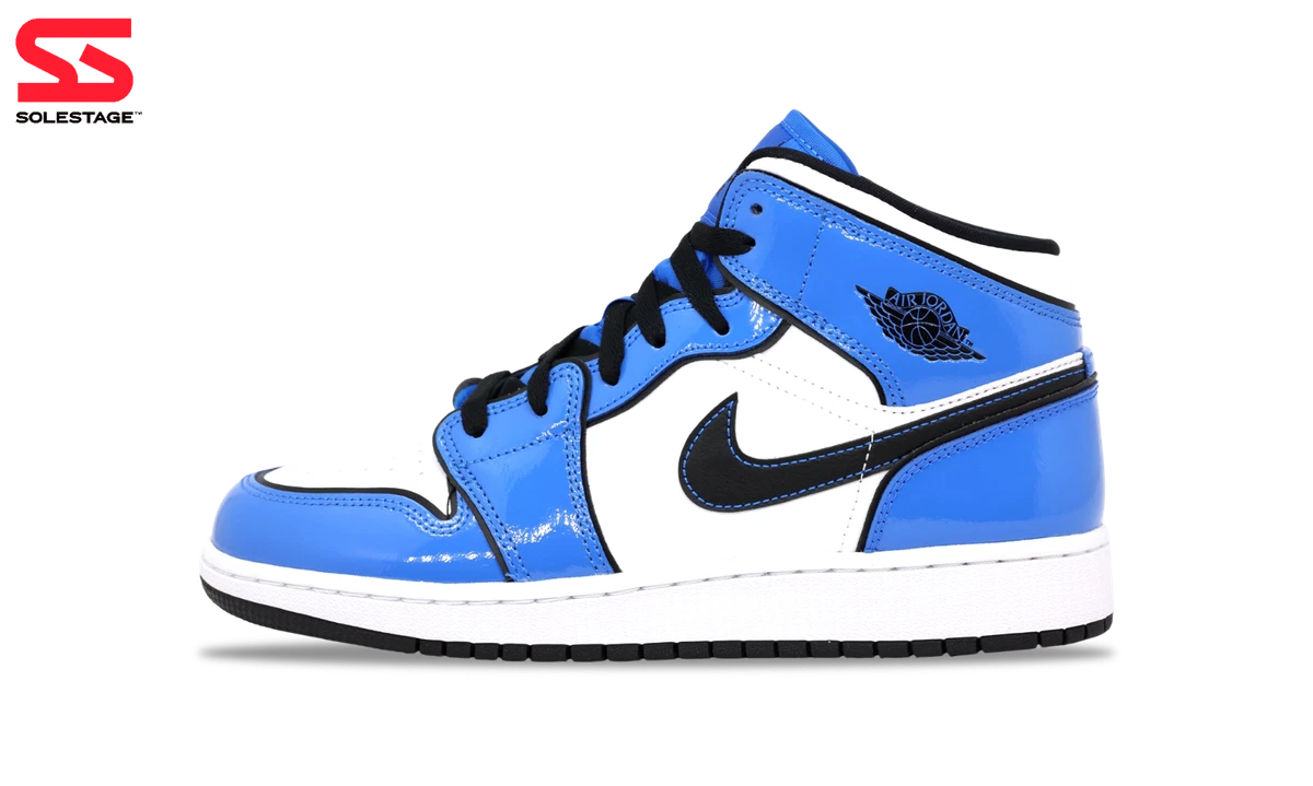 Nike Jordan 1 Mid SE Signal Blue 2021 (GS) (BQ6931-402) Grade