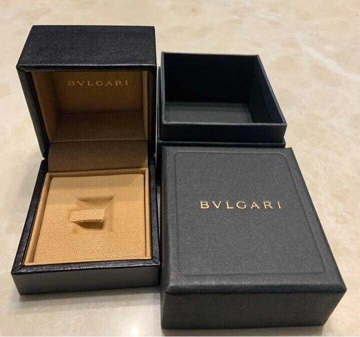 BVLGARI Black Ring Case Empty Box with Original Packaging-image