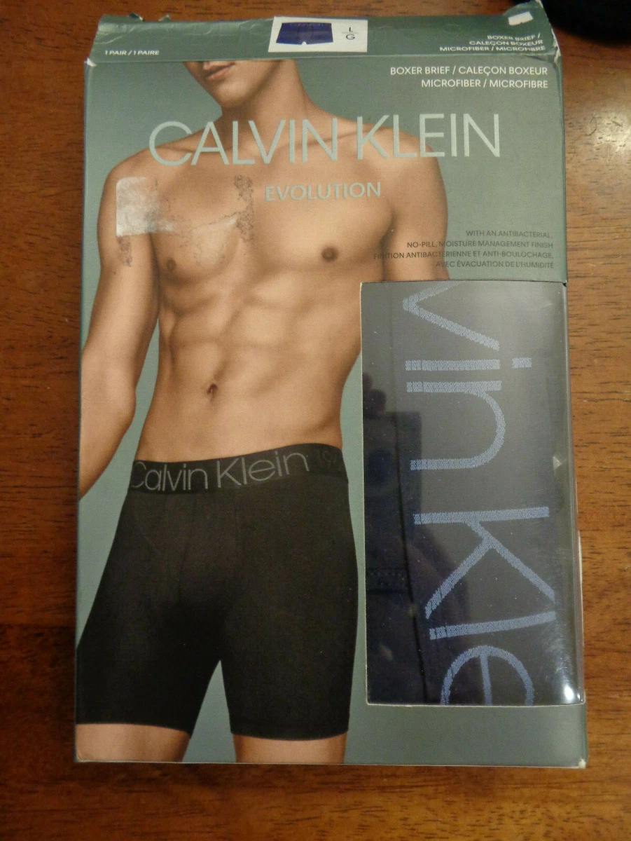 CALVIN KLEIN EVOLUTION MICROFIBER BOXER BRIEFS IN BLUE SHADOW SIZE LARGE NEW eBay