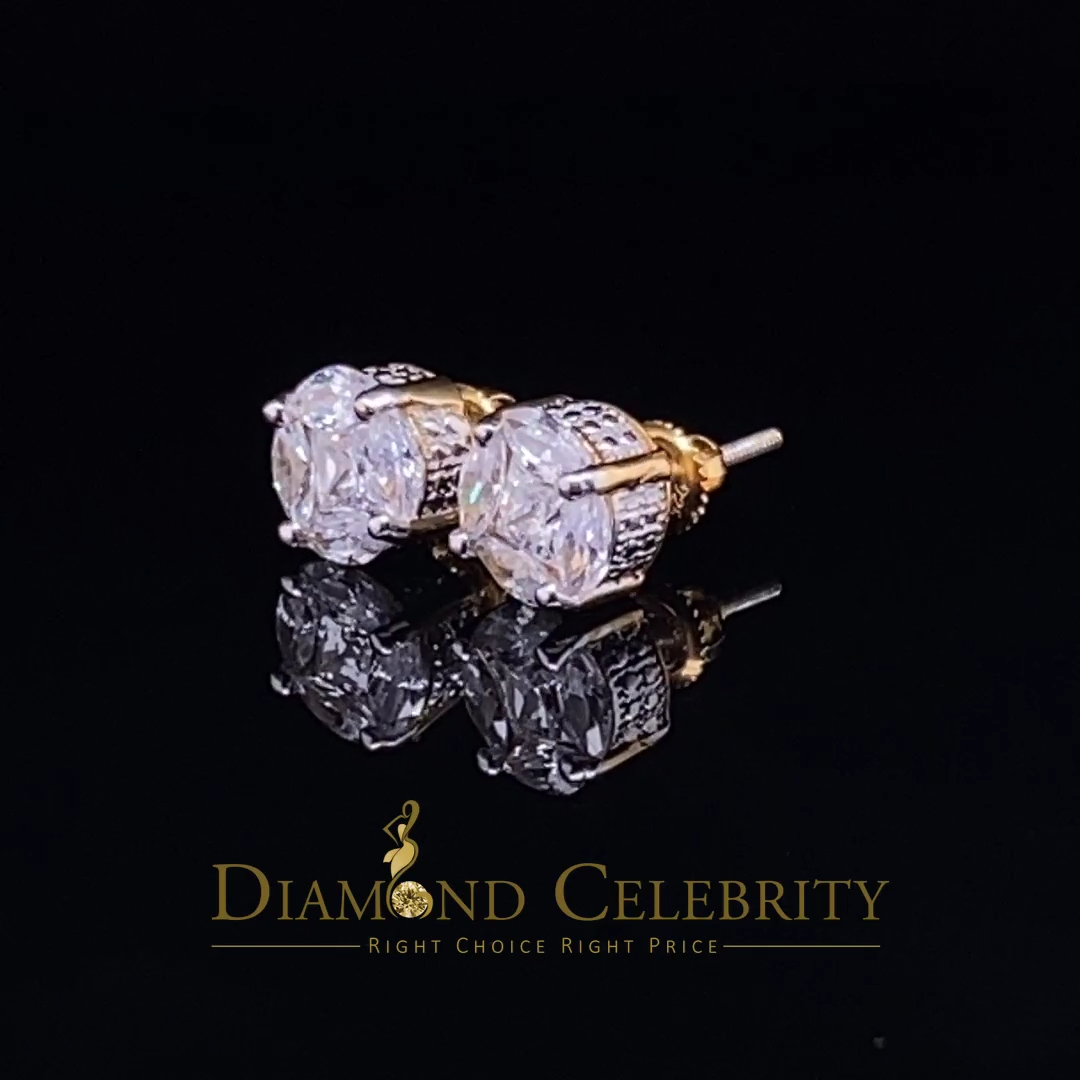 1.74ct Sterling Yellow 925 Silver Cubic Zirconia Women's & Men's