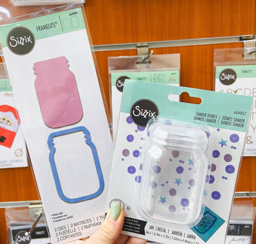 Sizzix Framelits Jar 2pc set #664890 Retail $14.99 use with Jar Shaker Dome! - Picture 5 of 8