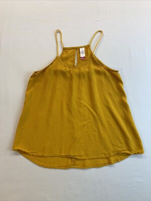 No Boundaries Mustard High / Low Tank Top Size XS NWOT!! Keyhole back.