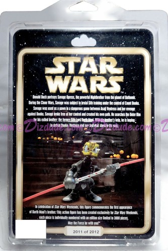 2 ACTION FIGURES STAR WARS WEEKEND DISNEY DONALD SAVAGE OPRESS #0343 DARTH MAUL - Picture 4 of 10