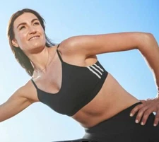 adidas Women's training ALL ME 3-STRIPES BRA Black FJ7281