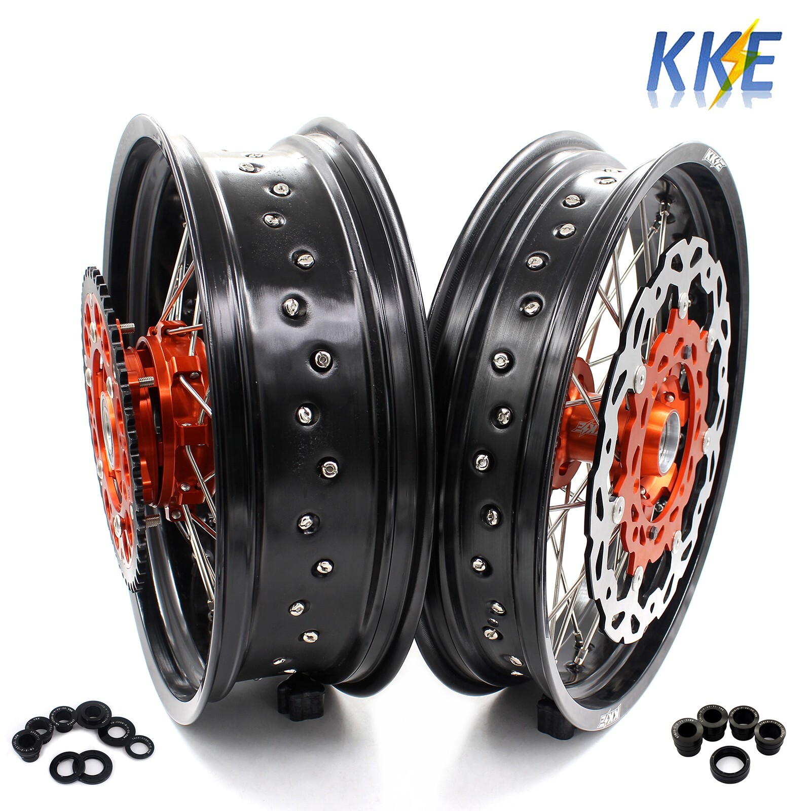 Motorrad Gabelknauf-Einsteller Orange Für WP 48 Mm Gabel - SX SX-F EXC XC-W 125-530cc