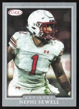 2022 SAGE Artistry Silver Nephi Sewell #25 Utah Utes