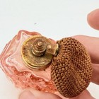 Vintage Pink Depression Glass Perfume Atomizer Bottle Brass Sprayer — photo 2