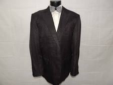 Bespoke YSG Men's Black Formal Tuxedo Jacket Coat 50 Reg Loro Piana 100 Wool