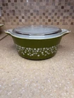 Vintage Pyrex 475-B Spring Blossom (Crazy Daisy) Casserole Dish W/Lid