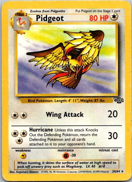 Pidgeot (24) Rare Jungle 24/64 MP