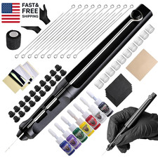 Tattoo Kit Tattoo Pen Kit Poke a Stick Tattoo Hand Tool Kit with 7 Ink 20 PCS Ne