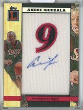 2007-08 Topps Letterman Andre Iguodala Patches Jersey Number Auto Refractor