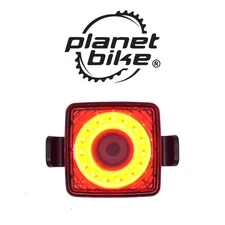 Planet Bike 3304 Blinky Squared LED Bike Tail Light 30 Lumens USB-C Rechargeable