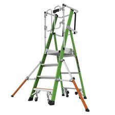 Little Giant Safety Cage 2.0 Treads 2-10 Fibreglass Podium Ladder 150kg EN131-7 