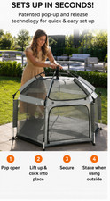 Portable Baby Playpen Pop Up Play Yard w/ UPF50 Canopy Indoor Outdoor