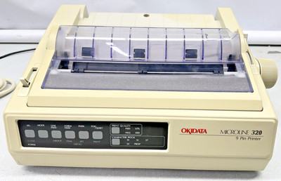 Vintage Oki Okidata Microline 320 Turbo 9-Pin Dot Matrix Printer Model GE5253P