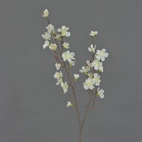 Artplants KüNstlicher KirschblüTenzweig Arielle Mit BlüTen, Weiß, 75Cm
