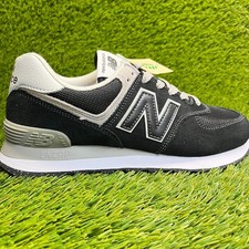 New Balance 574 Classic Mens Size 8 Black Gray Athletic Running Shoes Sneakers
