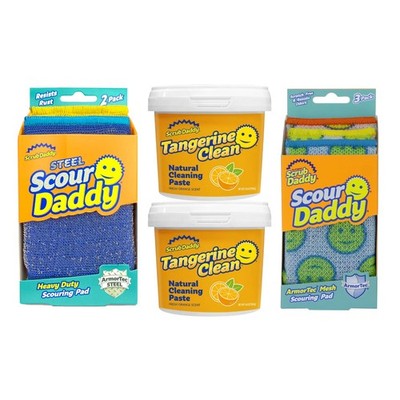 Scrub Daddy Deep Clean Kit - Scour 7 Count (Pack of 1), Multicolor 