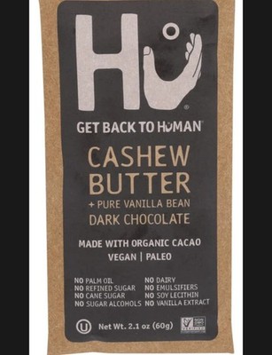 Hu Kitchen Organic Dark Chocolate Cashew Butter Vanilla Bar 2.1 Oz Pack Of 4