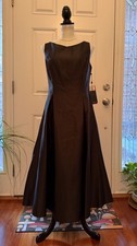 Adrianna Papell Classic Black Sleeveless Dress W/  Pockets Size 12 NEW Cocktail