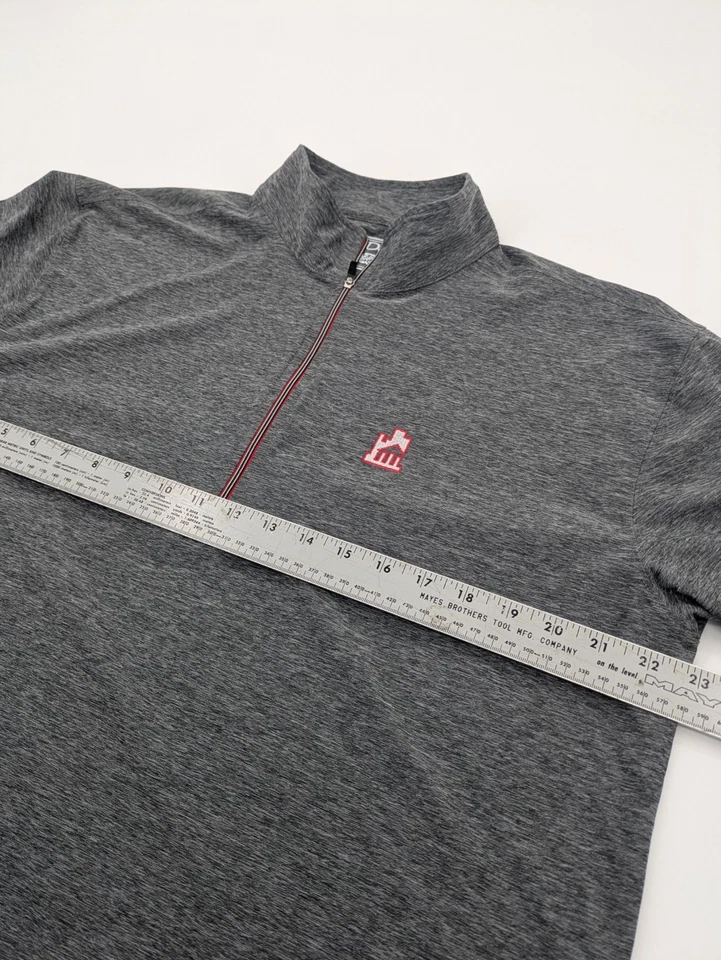 Straight Down Golf Pullover Crusher 1/4 Zip Large Gray Polyester - Image 4 of 4