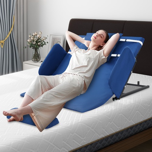 Schienale Letto Ausiliario Sollevabile Elettrico Regolabile Schienale Blu 55W 110V - Foto 2 di 18