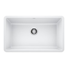 Blanco 442533 Precis SILGRANIT 30" Single Bowl Undermount Kitchen Sink - White