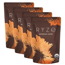New 4Pack Organic Ryze Mushroom Coffee 30 SERVINGS Instant Coffee FREE SHIPPING